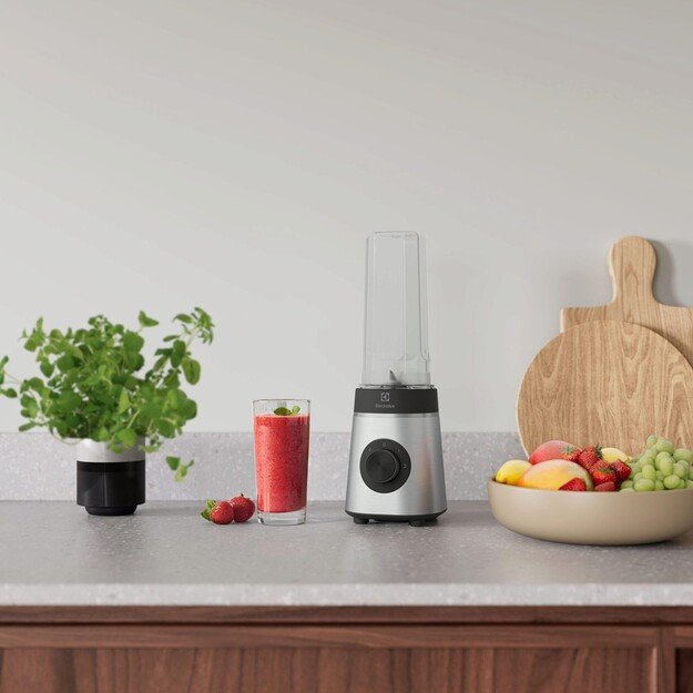 Electrolux E4CB1-6ST 1 L Tabletop blender 350 W Black, Stainless steel, Transparent