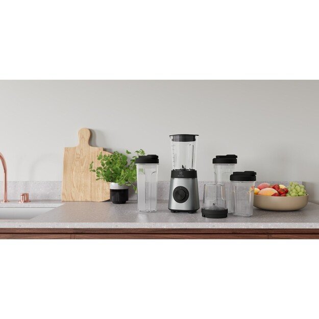 Electrolux E4CB1-6ST 1 L Tabletop blender 350 W Black, Stainless steel, Transparent