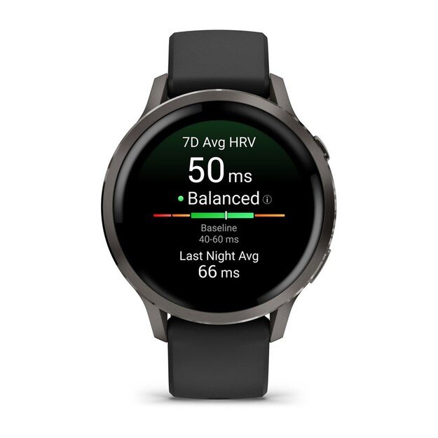 Garmin Venu 4 3.05 cm (1.2 ) AMOLED 41 mm Digital 390 x 390 pixels Touchscreen Black Wi-Fi GPS (satellite)