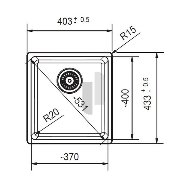 FRANKE Maris MRG 210/110-37, juoda matinė, 125.0683.231 1