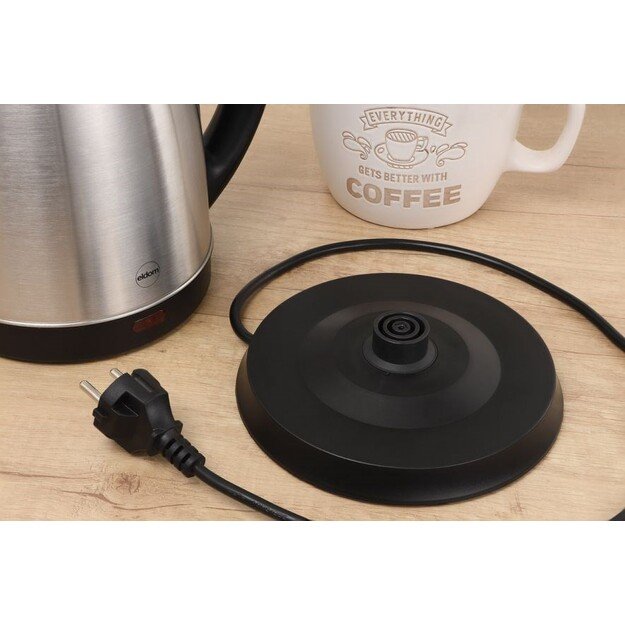 ELDOM Steel kettle HUMI, 1800 W, capacity 1.7L, hob 2