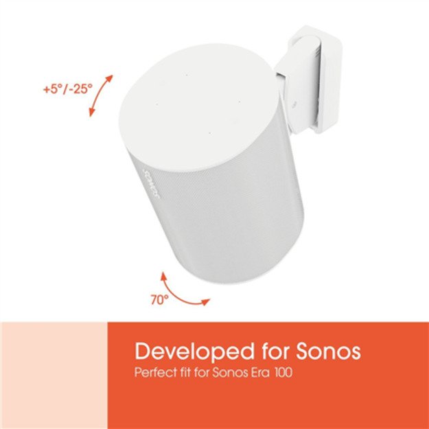Vogels Wall mount | Speaker Wall Mount for Sonos Era 100 | Tilt, rotate | Maximum weight (capacity) 7 kg | White