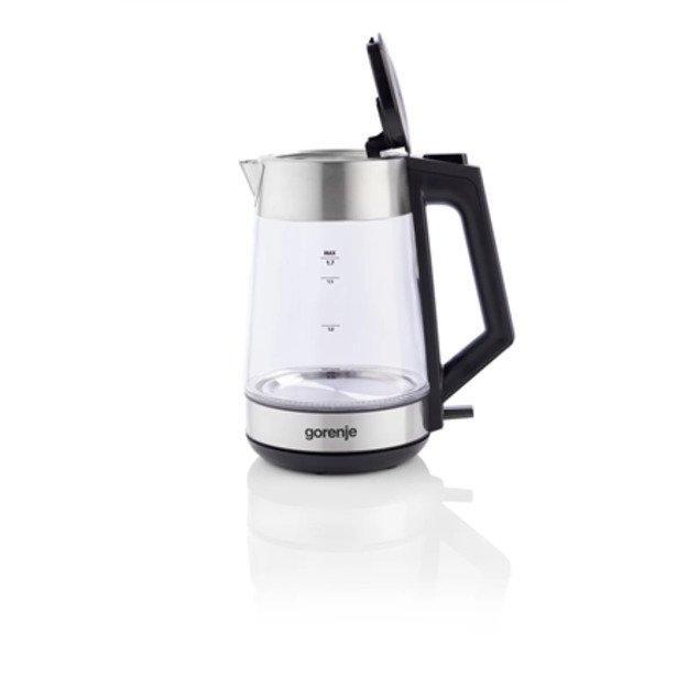 Gorenje | K17OGS | Kettle | Electric | 1.7 L | 2200 W | 360&deg; rotational base | Stainless steel/Glass | Stainless steel