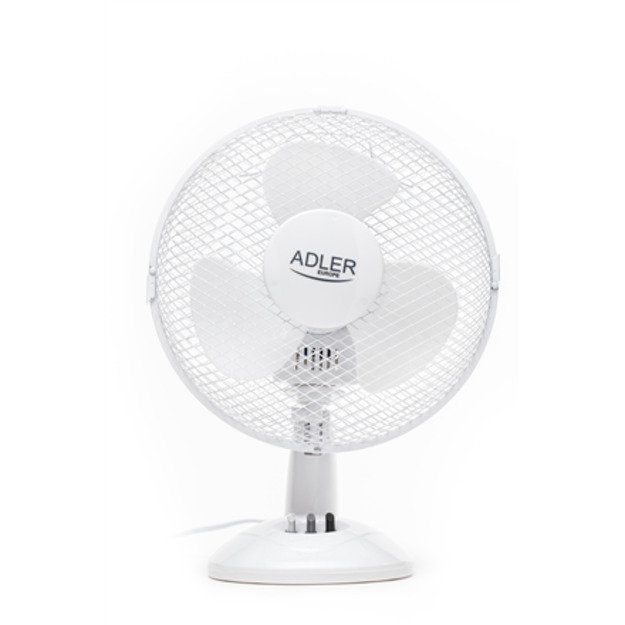 Adler | AD 7302 | Desk Fan | White | Diameter 23 cm | Number of speeds 2 | Oscillation | 22 W