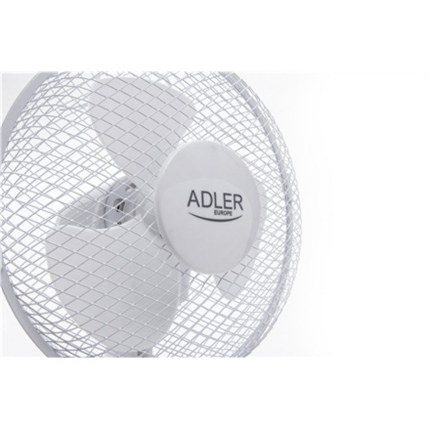 Adler | AD 7302 | Desk Fan | White | Diameter 23 cm | Number of speeds 2 | Oscillation | 22 W
