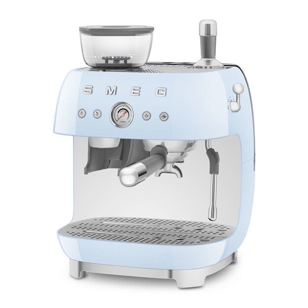 Smeg EGF03PBEU Espressomaschine, Kaffeevollautomat 50s Style, pastellblau