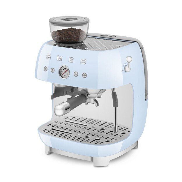 Smeg EGF03PBEU Espressomaschine, Kaffeevollautomat 50s Style, pastellblau