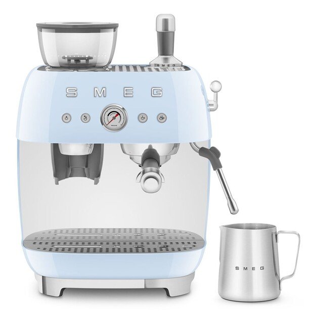 Smeg EGF03PBEU Espressomaschine, Kaffeevollautomat 50s Style, pastellblau