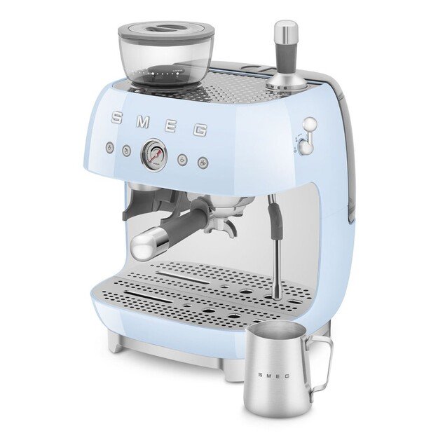 Smeg EGF03PBEU Espressomaschine, Kaffeevollautomat 50s Style, pastellblau