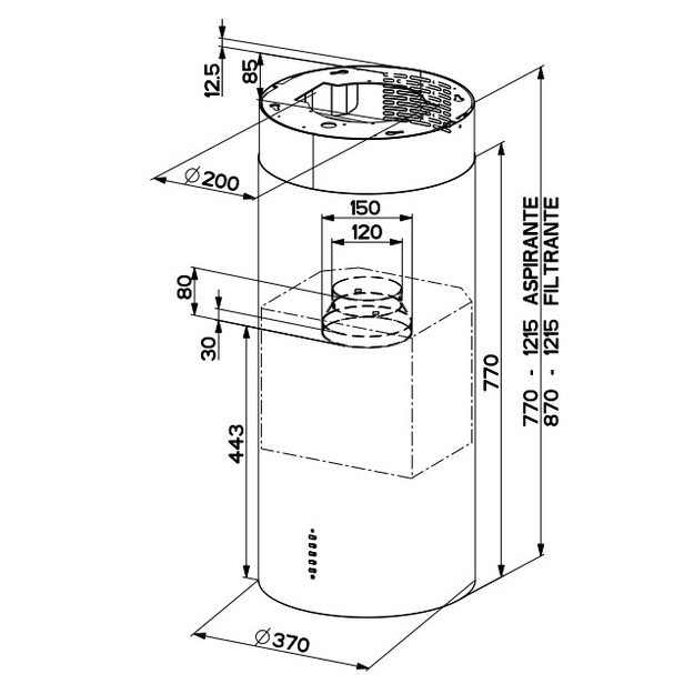 FABER CYLIND I.EVO PLUS BK MATT A37/2 1