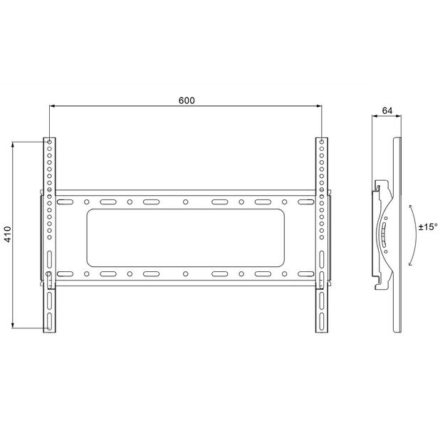 TV Laikiklis/Wall mount 32 85 60kgH15° C55 1
