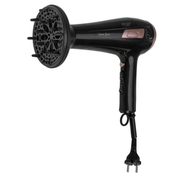 Adler Hair dryer with retractable power cord | AD 2283 | 2400 W | Number of temperature settings 3 | Diffuser nozzle | Black 10