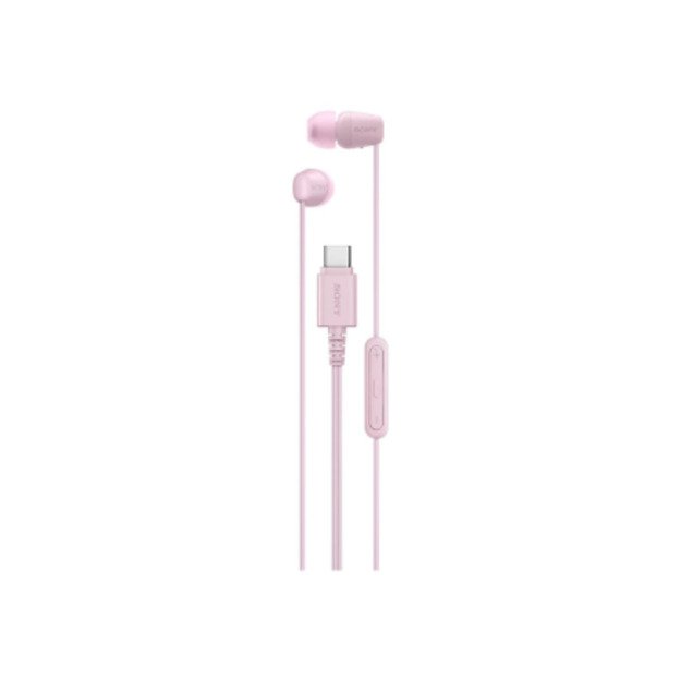 Sony IER‑EX15C USB‑C Wired Earbuds with Mic, Pink | Sony