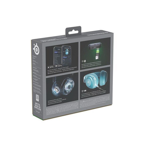 Steelseries Arctis Nova 3X Headset Wireless Head-band Music/Everyday Bluetooth Aqua colour 9