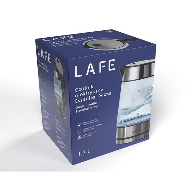 Lafe 47618 Electric Kettle Essential Glass 1.7L 1