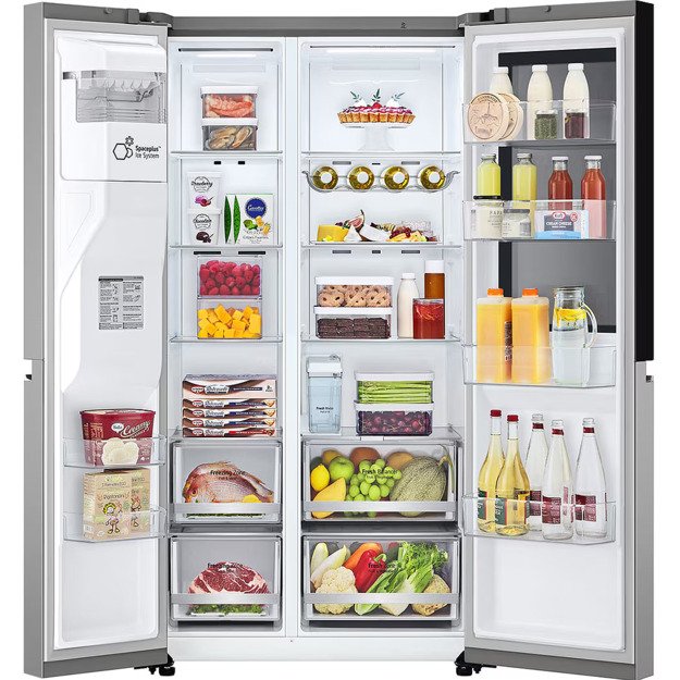 LG Refrigerator | GSGV81PYLL | Energy efficiency class E | Free standing | Side by side | Height 179 cm | Fridge net capacity 41