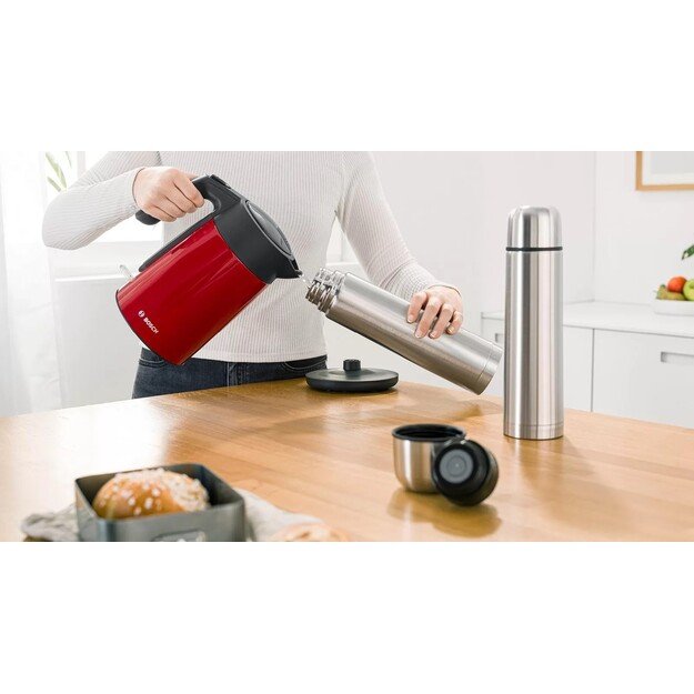 Electric kettle Bosch TWK 7L464, 2400 W, 1.7 l Red 3