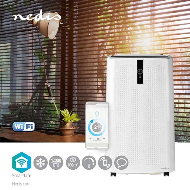 Nedis WIFIACMB1WT12 portable air conditioner 62 dB White