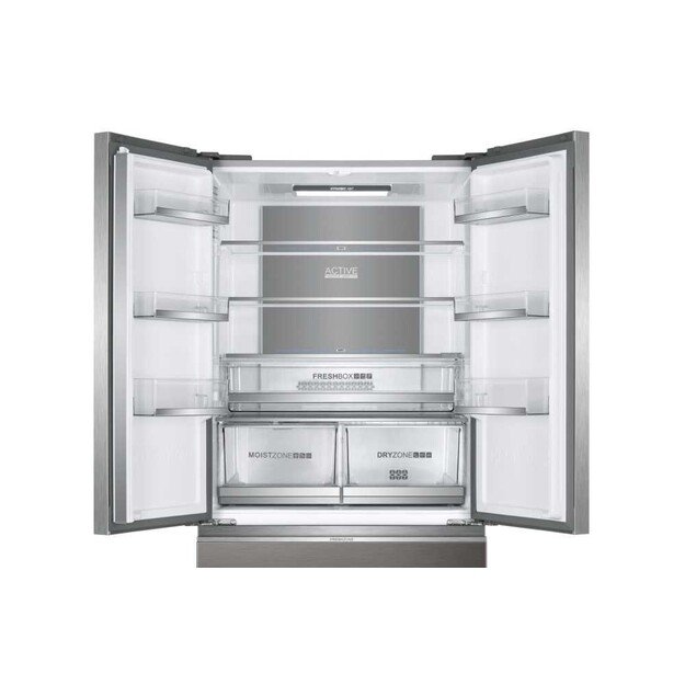 Haier FD 83 Serie 7 HB18FGSAAA Fridge-freezer, double-opening 539 l E Silver, Titanium