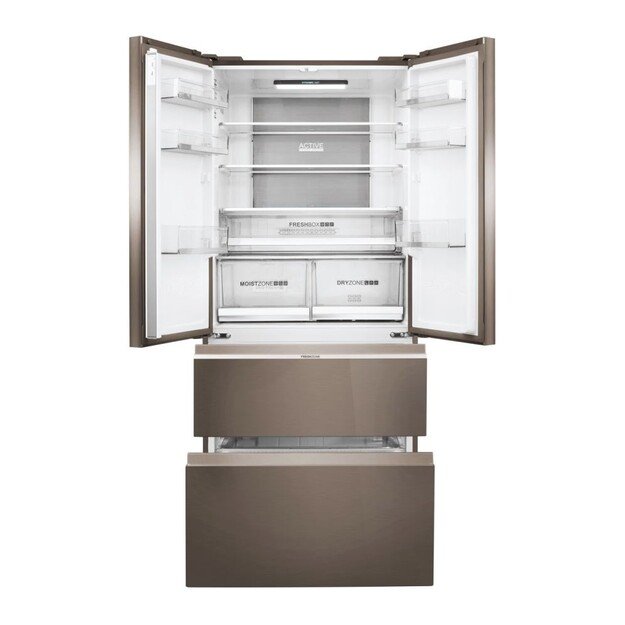 Haier FD 83 Serie 7 HB18FGSAAA Fridge-freezer, double-opening 539 l E Silver, Titanium