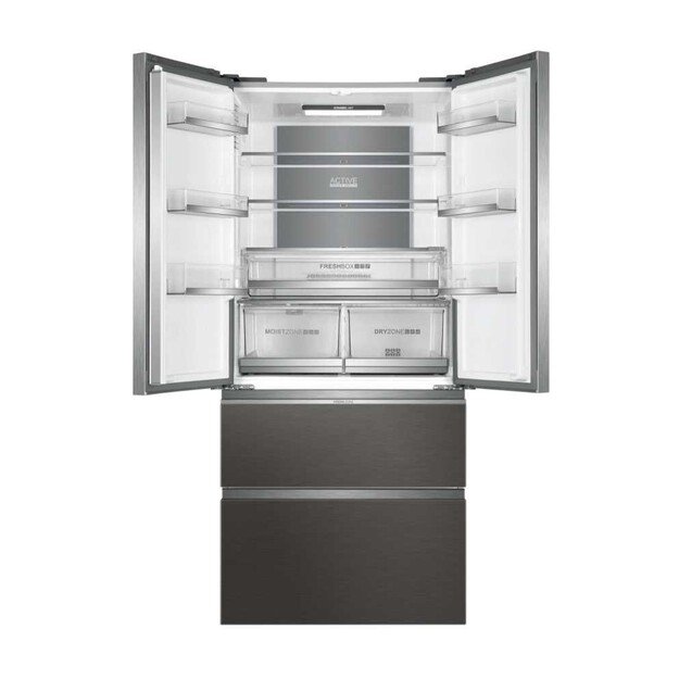 Haier FD 83 Serie 7 HB18FGSAAA Fridge-freezer, double-opening 539 l E Silver, Titanium
