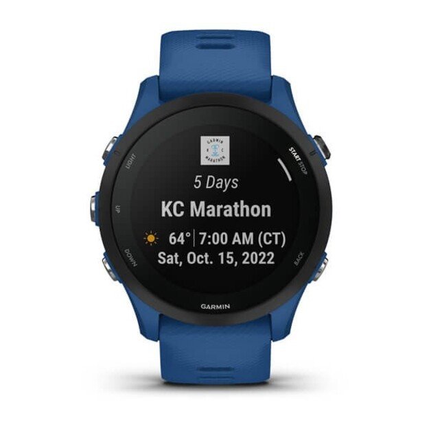 Garmin Forerunner 255 3.3 cm (1.3 ) MIP 46 mm Digital 260 x 260 pixels Touchscreen Blue Wi-Fi GPS (satellite) 3