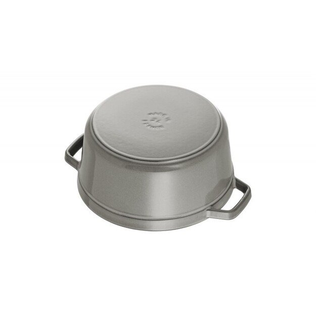 Staub round cast iron pot - Graphite, 2.2 ltr