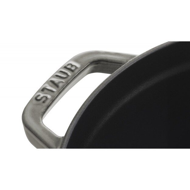 Staub round cast iron pot - Graphite, 2.2 ltr