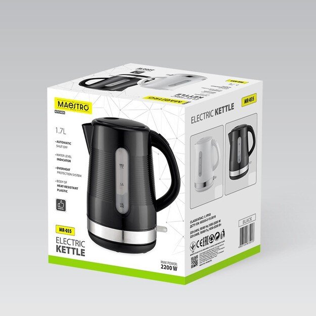 MAESTRO electric kettle 1,7 l MR-035-BLACK