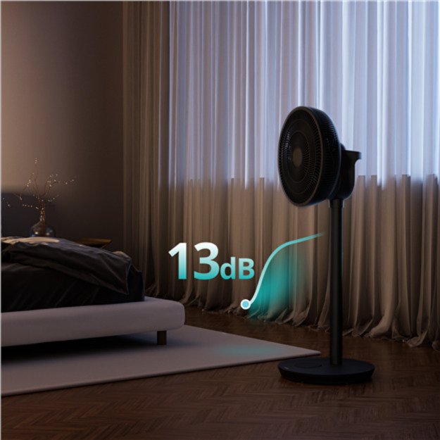 Duux Fan | Whisper Flex 2 | Stand Fan | 2-21.5 W | Diameter 34 cm | Number of speeds 30 | Oscillation | Remote control | Black