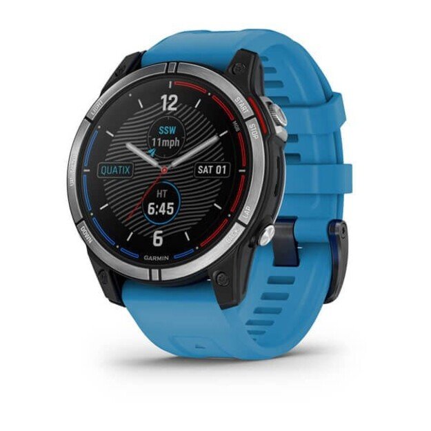 Garmin quatix 7 3.3 cm (1.3 ) MIP 47 mm Digital 260 x 260 pixels Touchscreen Blue Wi-Fi GPS (satellite)