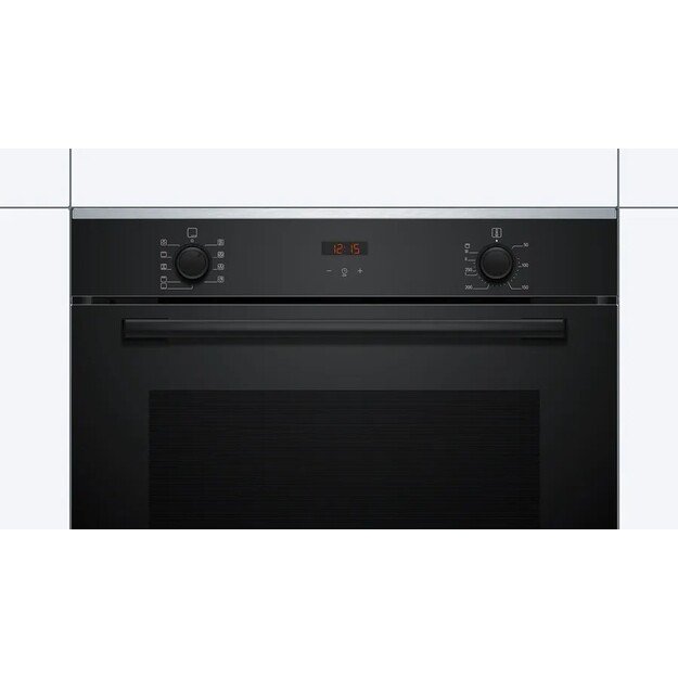 Bosch Oven | HBA2340B0 | 71 L | Electric | Hydrolytic | Knobs | Convection | Height 59.5 cm | Width 59.4 cm | Black