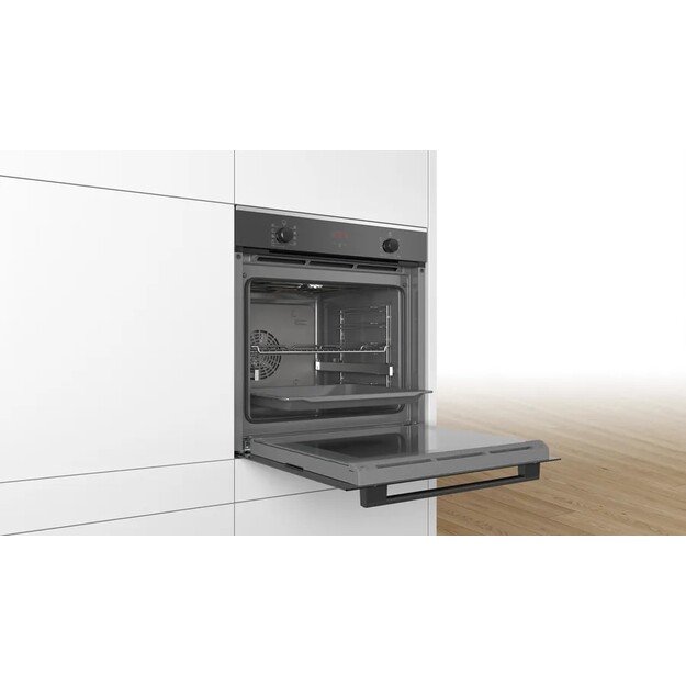Bosch Oven | HBA2340B0 | 71 L | Electric | Hydrolytic | Knobs | Convection | Height 59.5 cm | Width 59.4 cm | Black