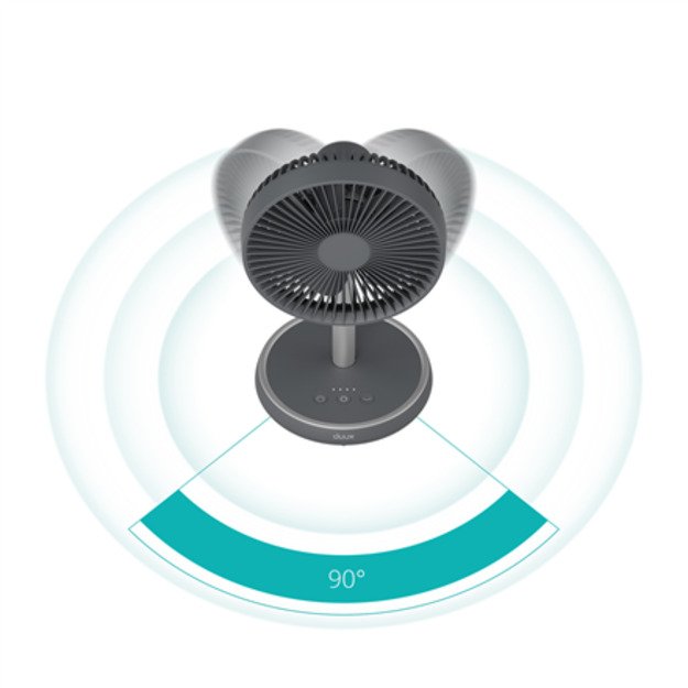 Duux Fan | Rize Flex | Stand Fan | 10 W | Diameter 21 cm | Number of speeds 4 | Oscillation | Grey