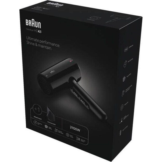 Braun Haircare Hairdryer HD4 1 Braun Haircare1 Braun Haircare 1 black Schwarz (BRHD410E)