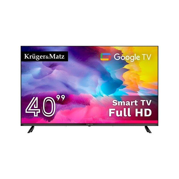 Televizorius Kruger and Matz 40  FHD Google TV 5.0,  DVB-T2/S2/T/C   H.265 HEVC