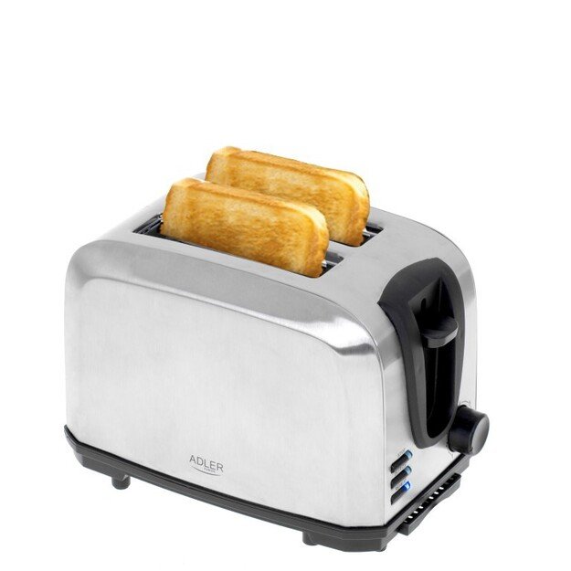 Adler Toaster AD 3222 Power 700 W Number of slots 2 Housing material Stainless steel Silver