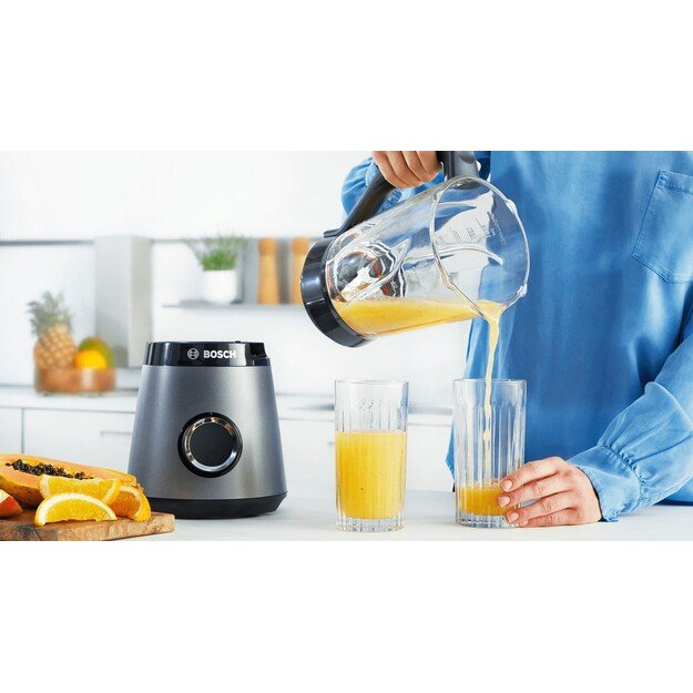 Bosch MMB6174S mixer Stand mixer 1200 W Black, Metallic, Transparent