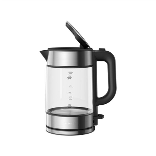 Xiaomi | Electric Glass Kettle EU | Electric | 2200 W | 1.7 L | Glass | 360° rotational base | Black/Stainless Steel