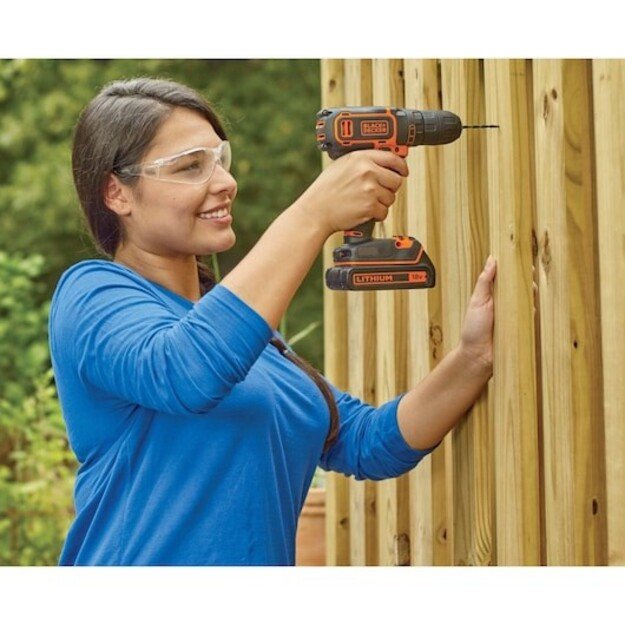 Black and Decker BDCDC18-QW drill 650 RPM Black, Orange