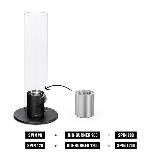 HOFATS SPIN 900 Stalo židinio indas bio-etanoliui su eko žiedu ir gesikliu 6