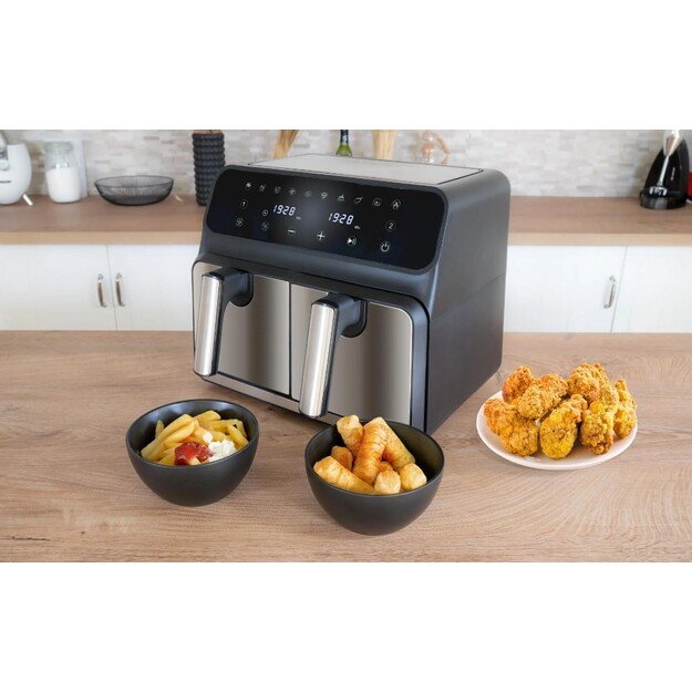 Unold 58685 fryer Double 8 L Stand-alone 1700 W Hot air fryer Black, Grey 3
