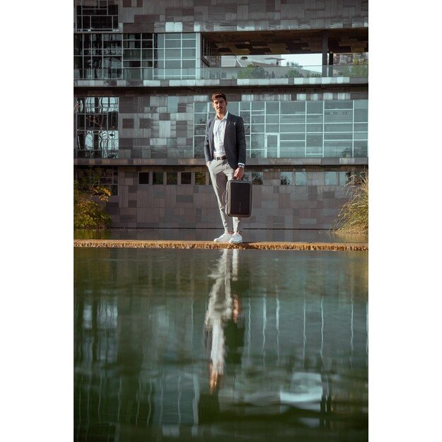 XD DESIGN ANTI-THEFT BACKPACK / BRIEFCASE BOBBY BIZZ 2.0 GREY P/N: P705.922 3