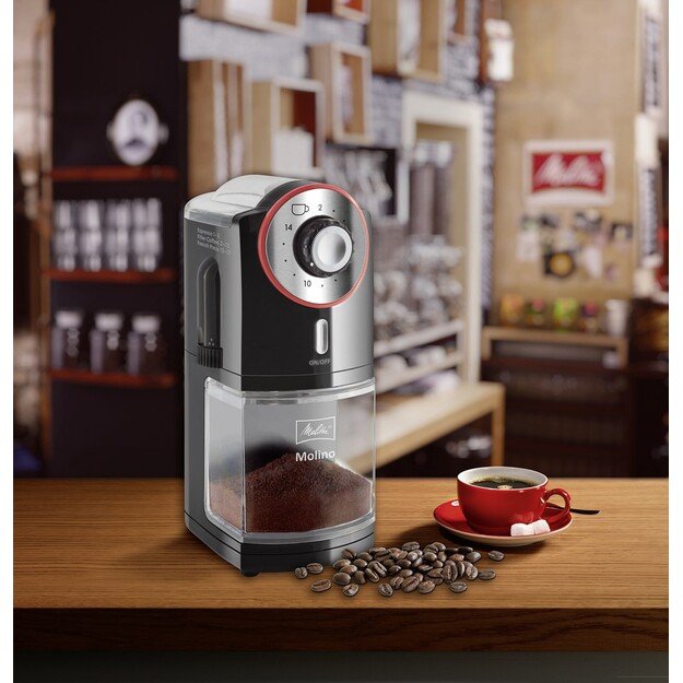 Melitta Molino 100 W Black, Red, Stainless Steel 1