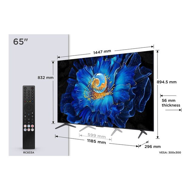 TCL C6KS 65C6KS TV 165.1 cm (65 ) 4K Ultra HD Smart TV Wi-Fi Metallic