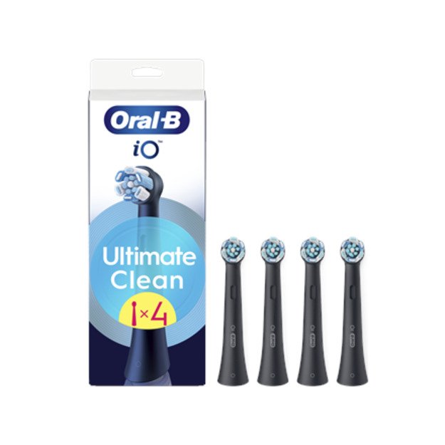 Oral-B | Replaceable toothbrush heads | iO UltimateClean | Heads | For adults | Number of brush heads included 4 | Black