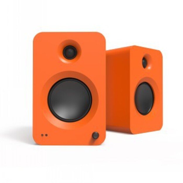 KANTO AUDIO 200W POWERED BOOKSHELF SPEAKERS WITH HDMI ARC, USB-C, AND BLUETOOTH 5.3 - MATTE ORANGE, PAIR (INCL. TYPE C POWER