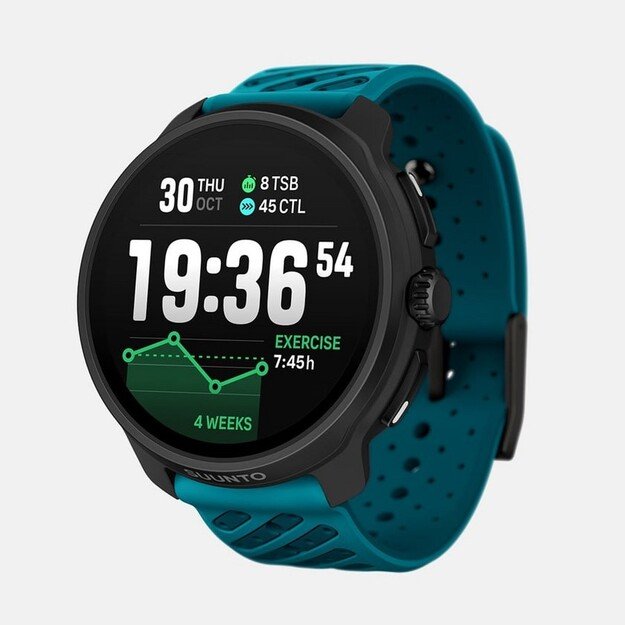 Suunto Race 2 Wave Blue 3.81 cm (1.5 ) AMOLED 49 mm Digital 466 x 466 pixels Touchscreen Black GPS (satellite)