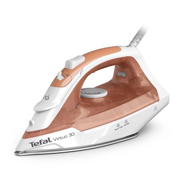 Tefal Virtuo 30 FV2C40E0 iron Dry & Steam iron Ceramic soleplate 2000 W Peach, White 1