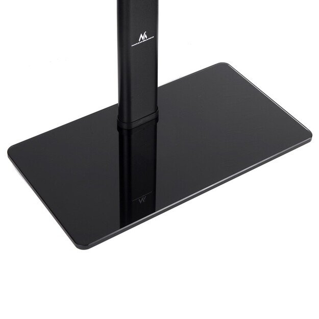 Maclean MC-450 Universal TV Stand for TV Cabinet max. 40kg, max. VESA 400x400 32-65  Tempered Glass Base 3-Level Height
